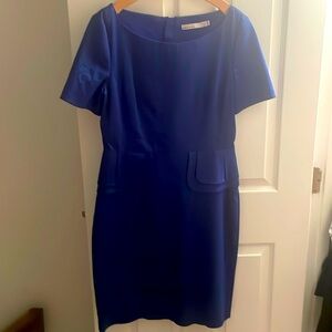 Karen millen blue peplum dress